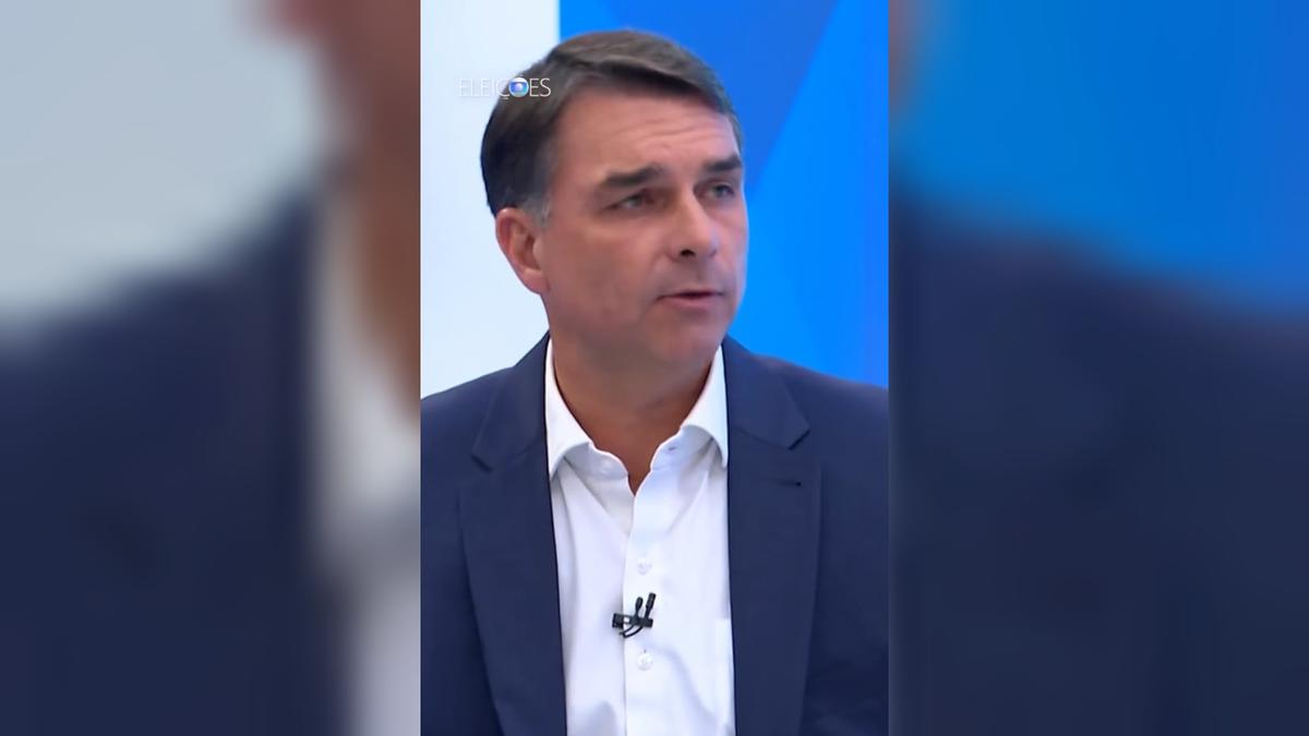 Flávio Bolsonaro em sabatina no JN.
