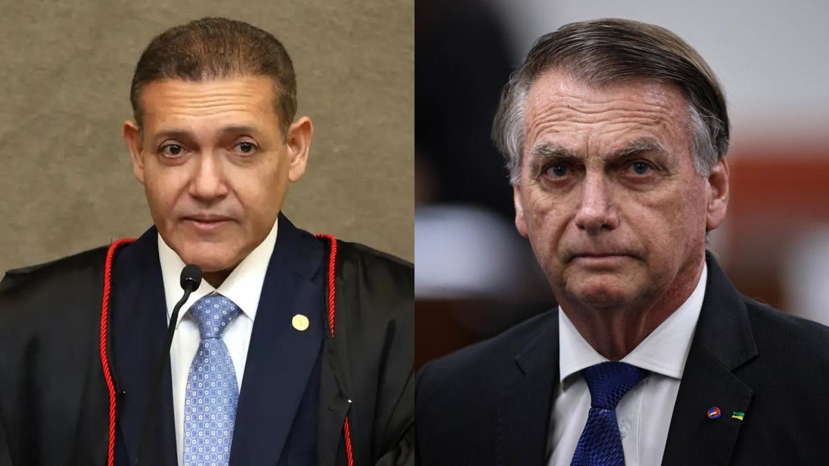 Ministro Kassio Nunes Marques e ex-presidente Jair Bolsonaro