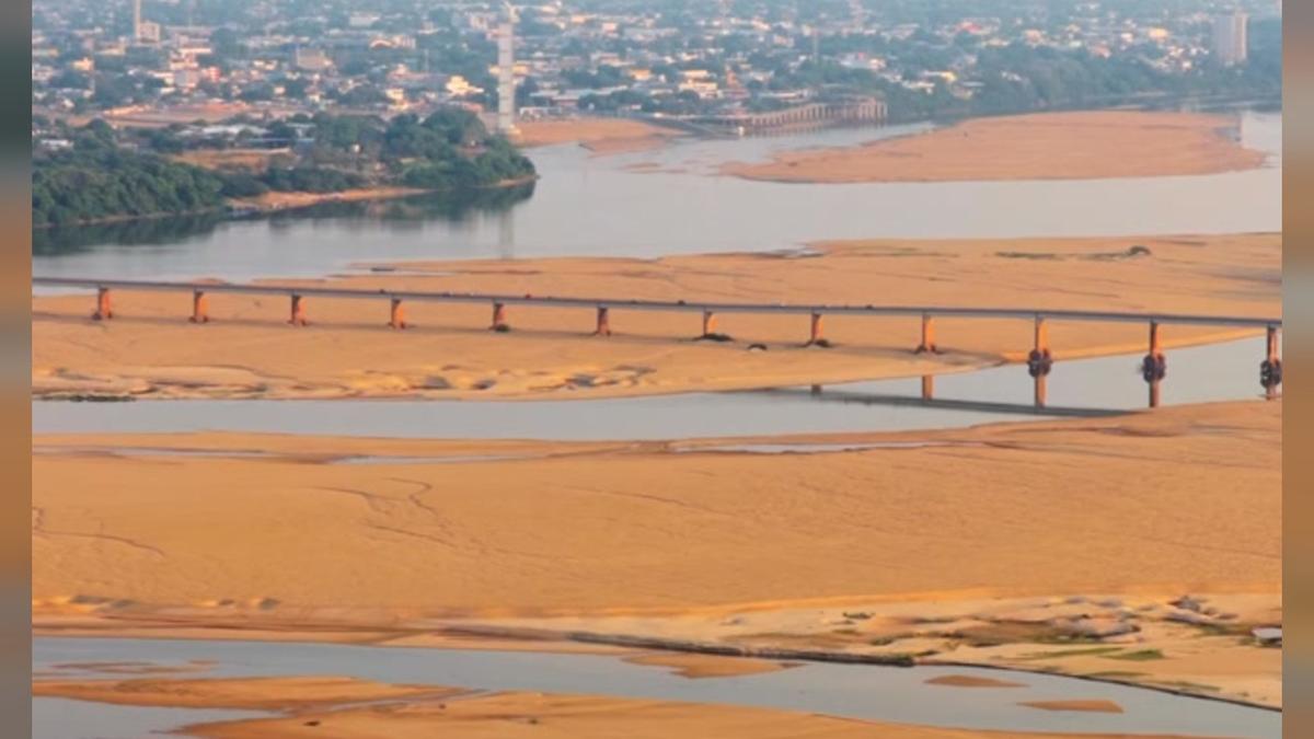 Ponte dos Macuxis, no Rio Branco, em Outubro 2026. Foto: Ronny Alcântara/Rede Amazônica