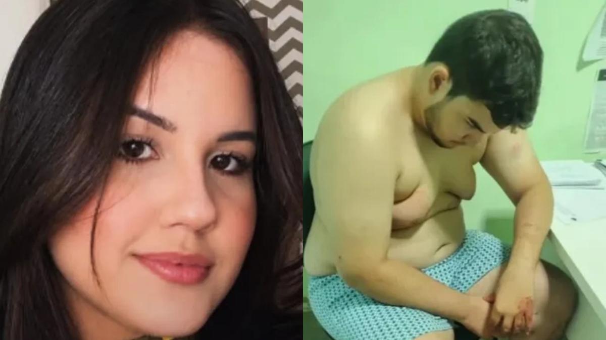 Á esquerda a vitíma Clara Thaís, á direita o suspeito.