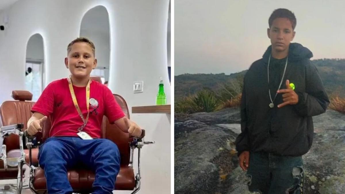 Á esquerda Plabo, á direita João Vitor