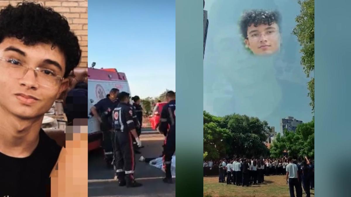 O adolescente morreu após ser atingido por uma caçamba